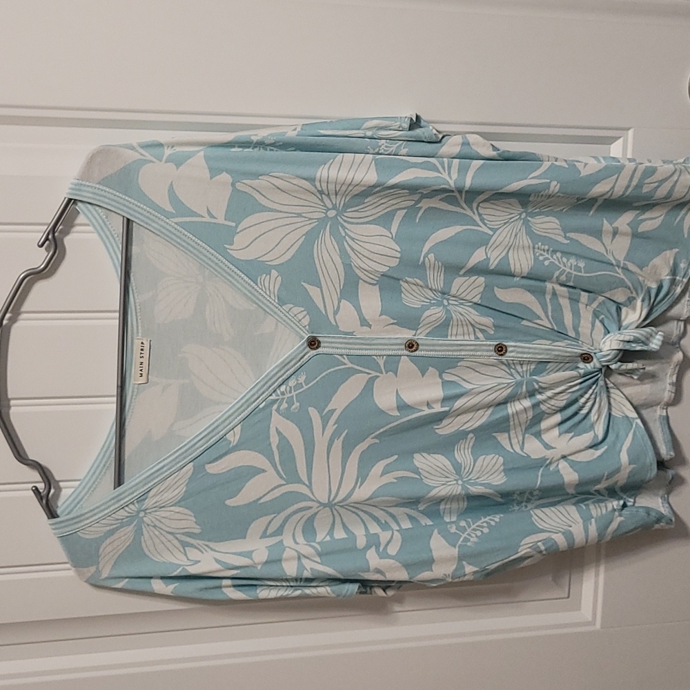 Tropical Floral Tie Top